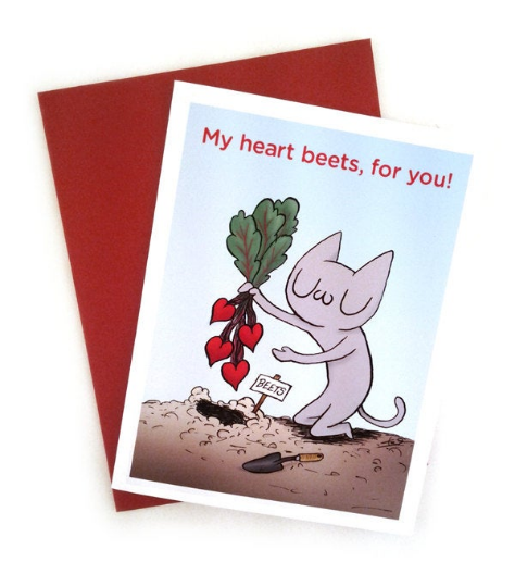 My Heart Beets, For You! Greeting Card A2