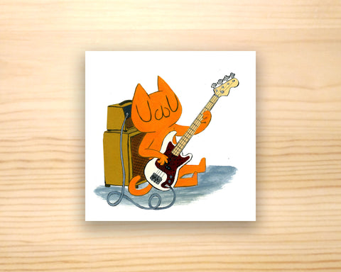 Purr Bass - 5x5 print