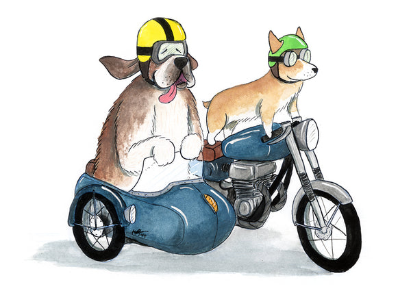 Moto Mutts! - 5x7 Print