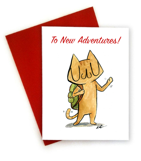 To New Adventures! Greeting Card A2