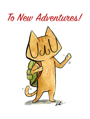 To New Adventures! Greeting Card A2